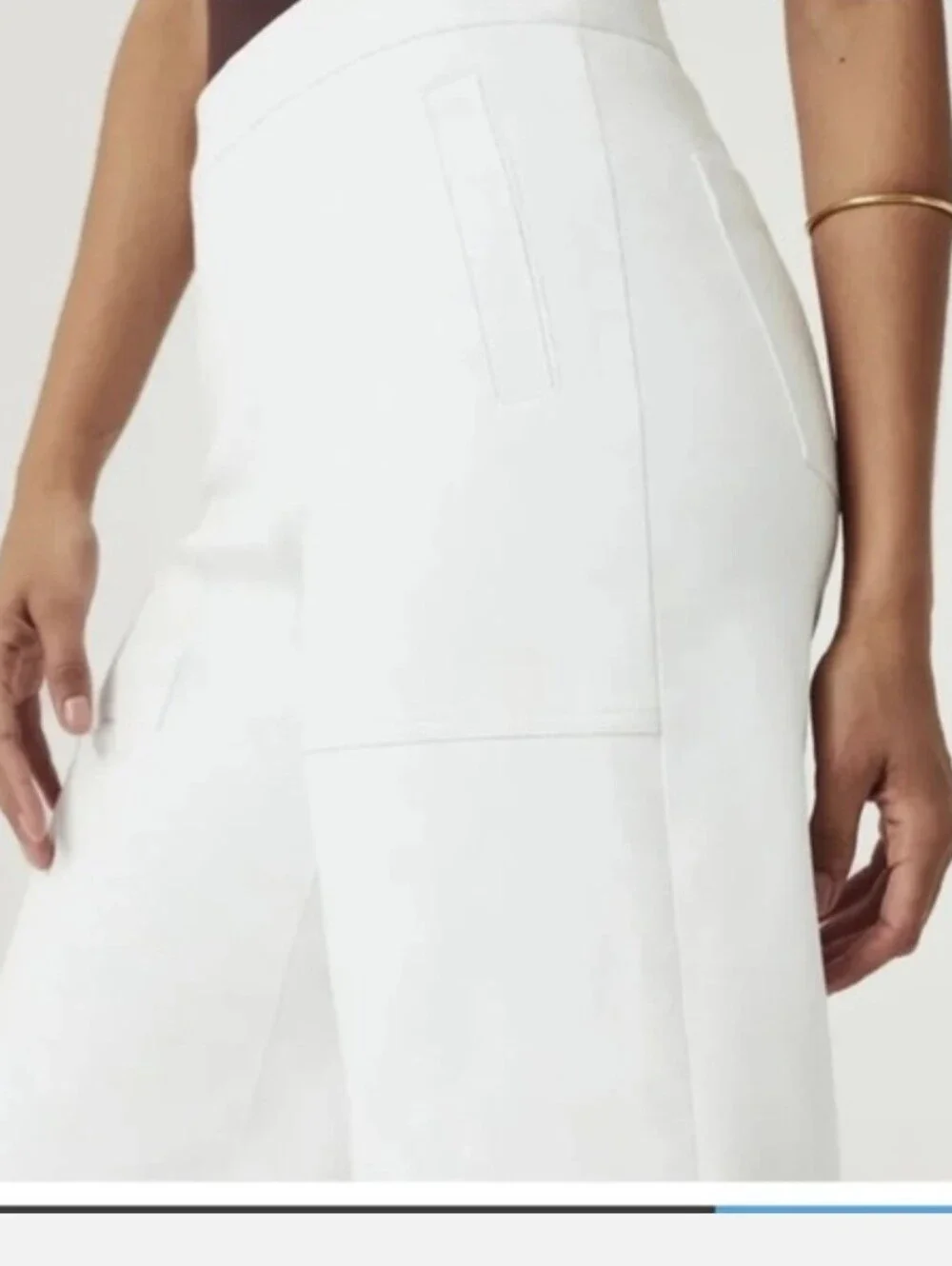 Spanx Cropped Wide-Leg White Pants.